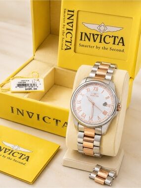 Invicta Two-Tone Women’s Watch with Original Box & Extra Links